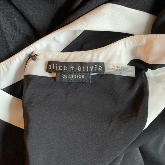 ALICE + OLIVIA black and white minidress size 6 - Picture 6 of 7